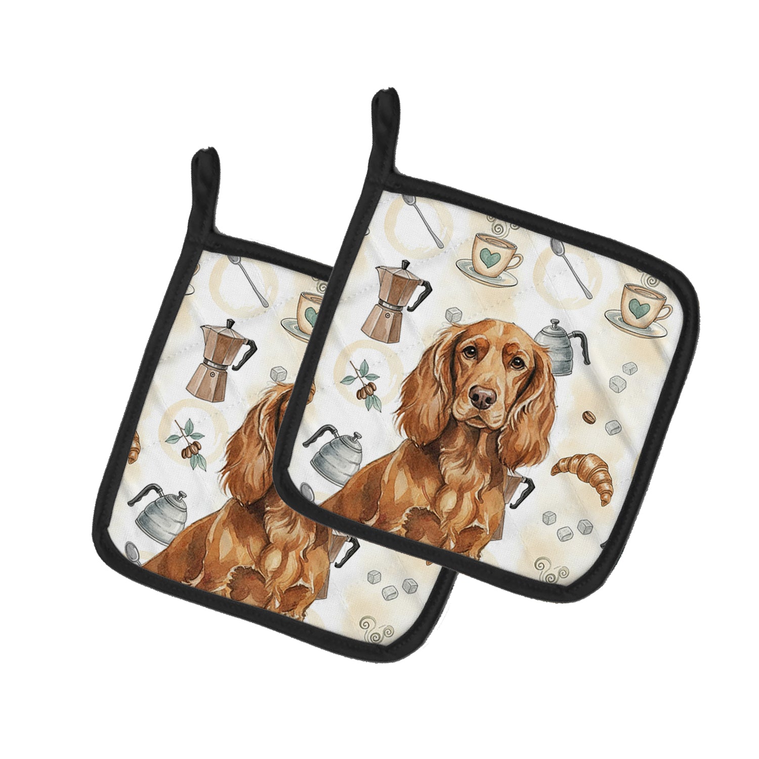 Caroline's Treasures Boykin Spaniel Coffee Bar Pair of Pot Holders