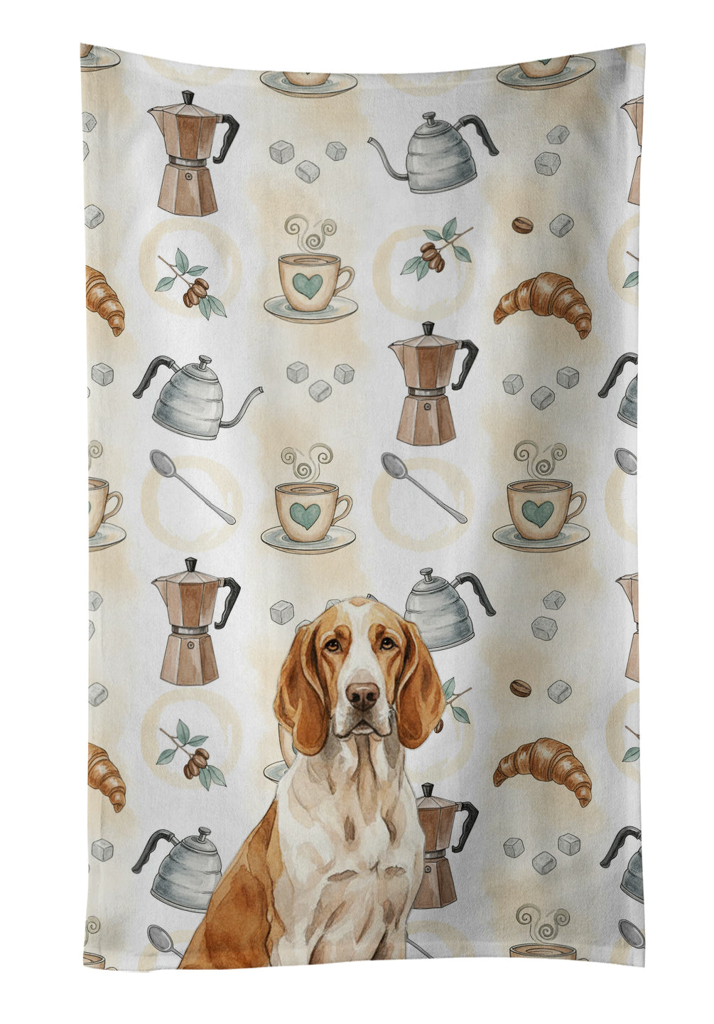 Caroline's Treasures Bracco Italiano Coffee Bar Kitchen Towel