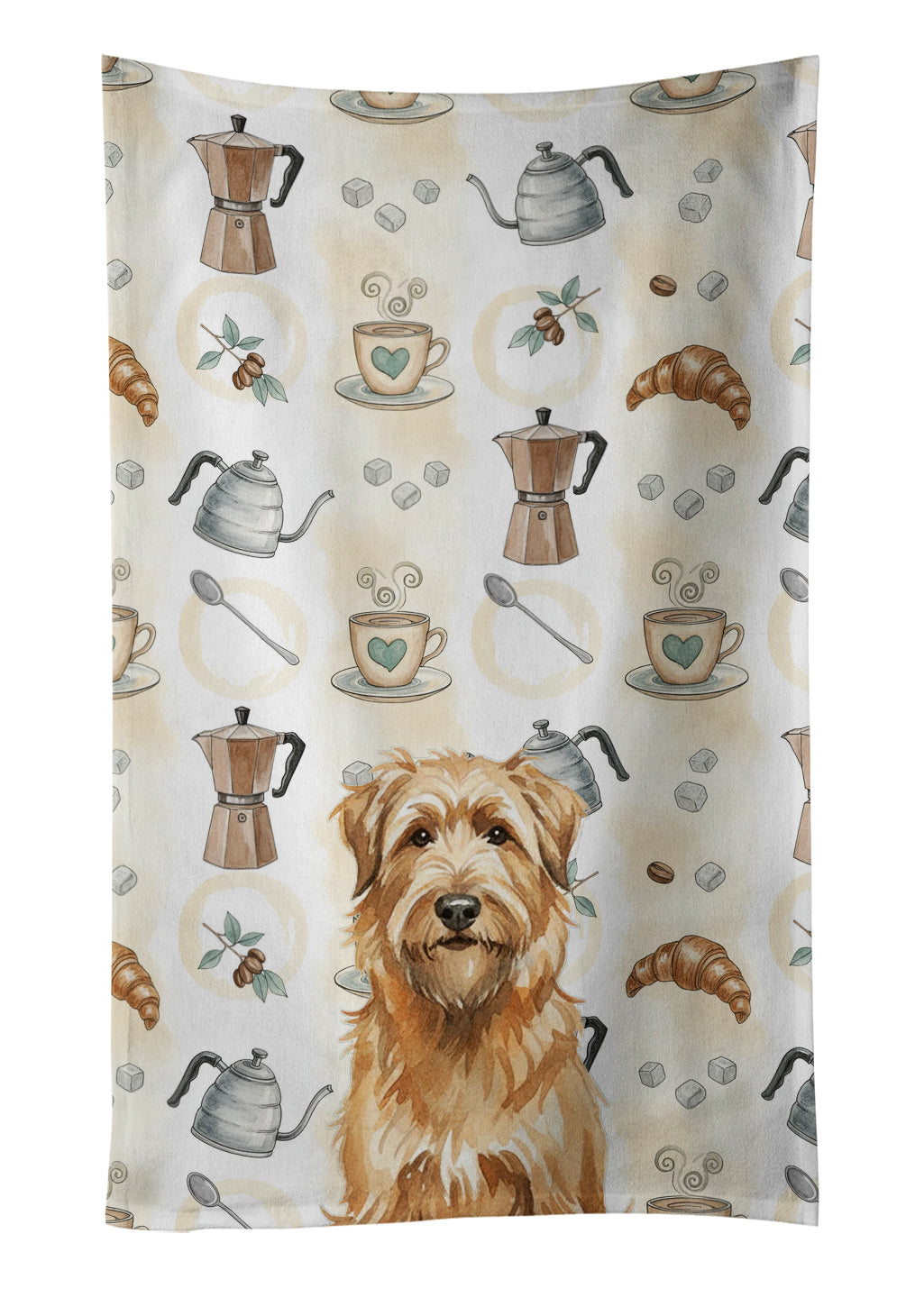 Caroline's Treasures Tawny Briard Coffee Bar Kitchen Towel