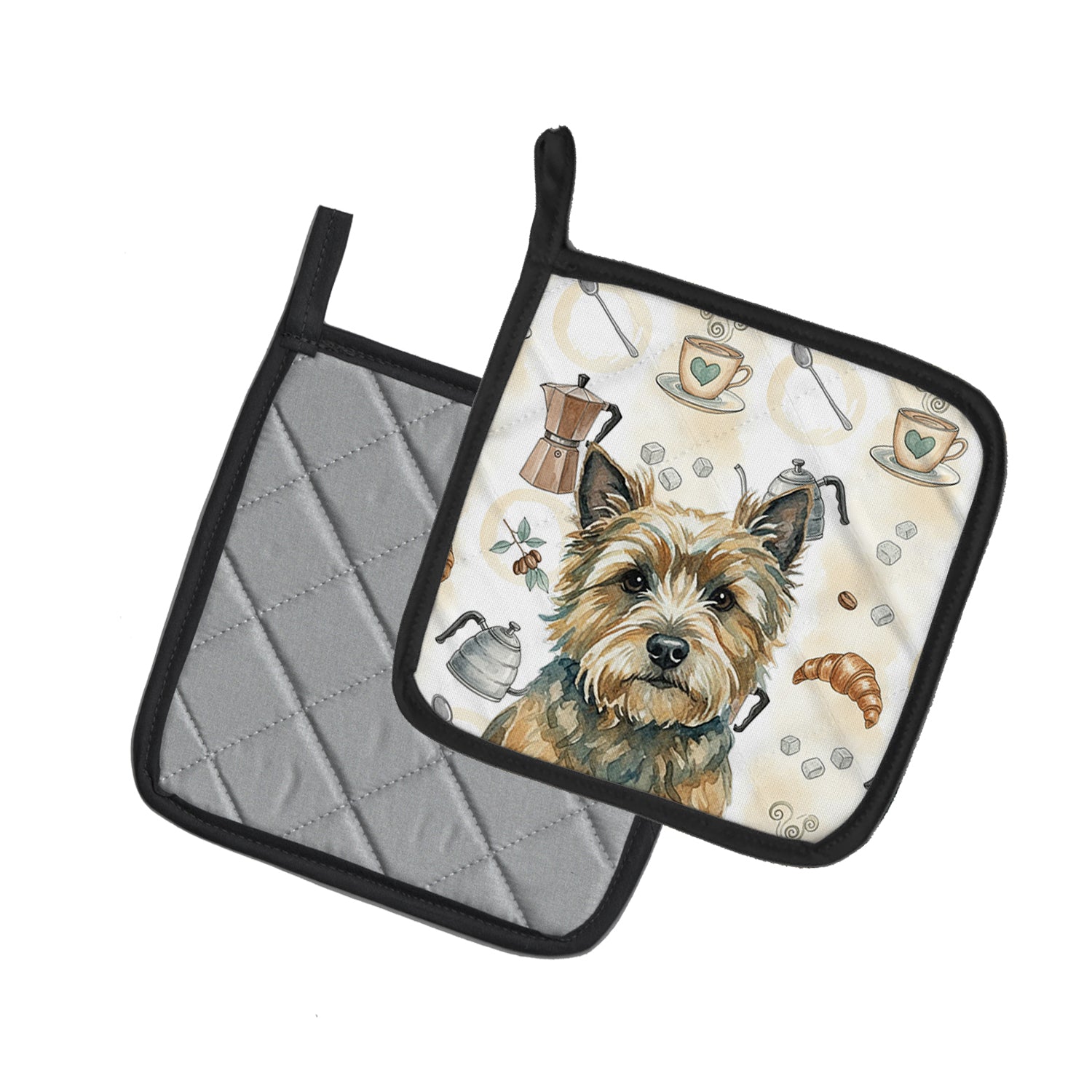 Caroline's Treasures Cairn Terrier Coffee Bar Pair of Pot Holders