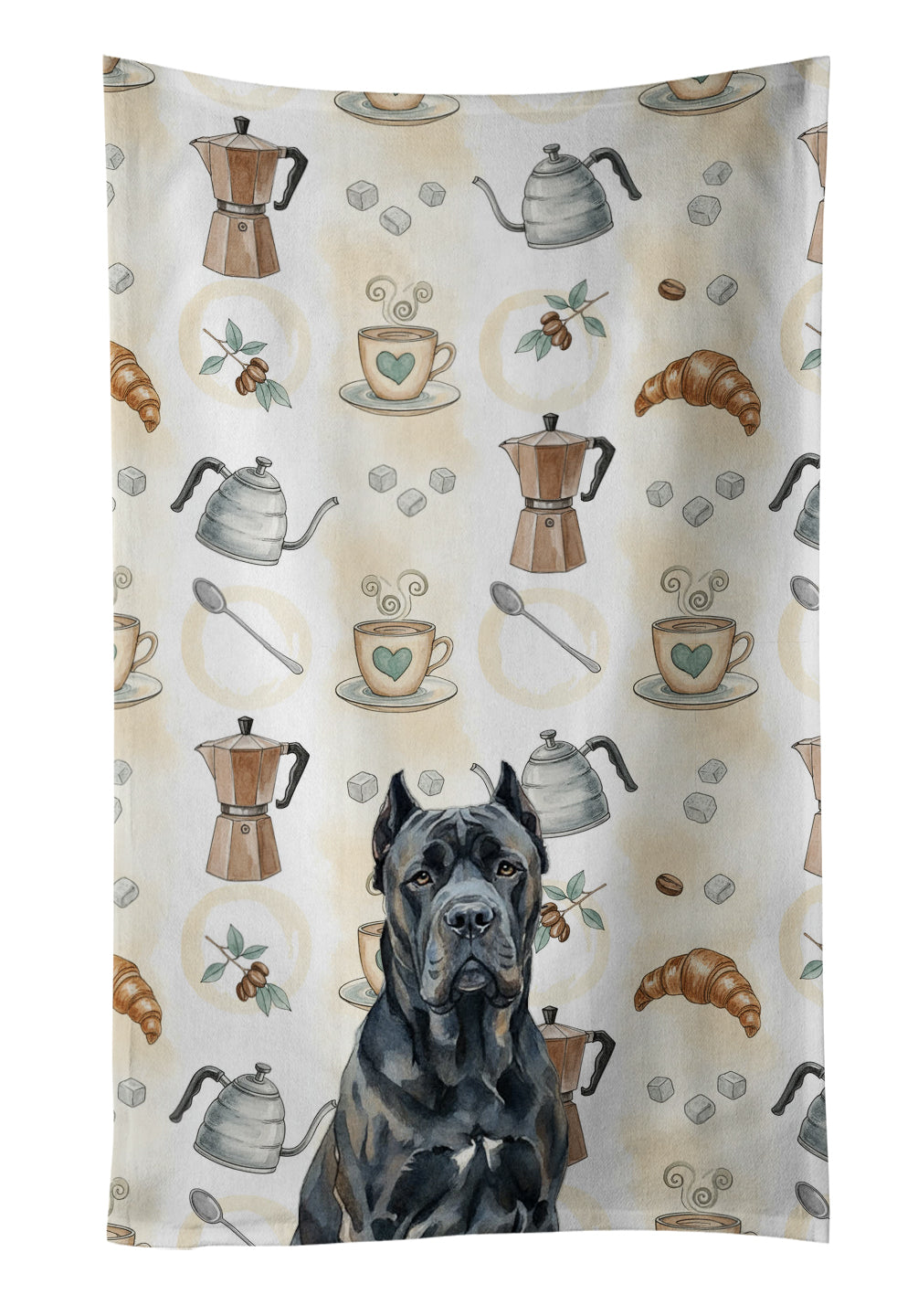 Caroline's Treasures Cane Corso Coffee Bar Kitchen Towel