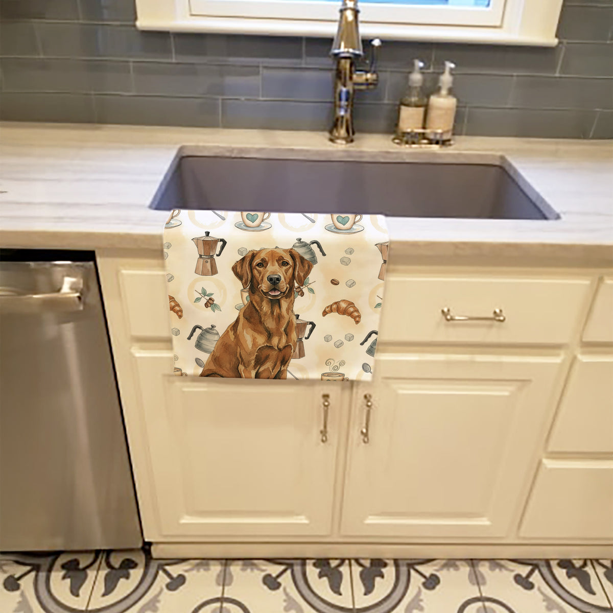 Caroline's Treasures Chesapeake Bay Retriever Coffee Bar Kitchen Towel