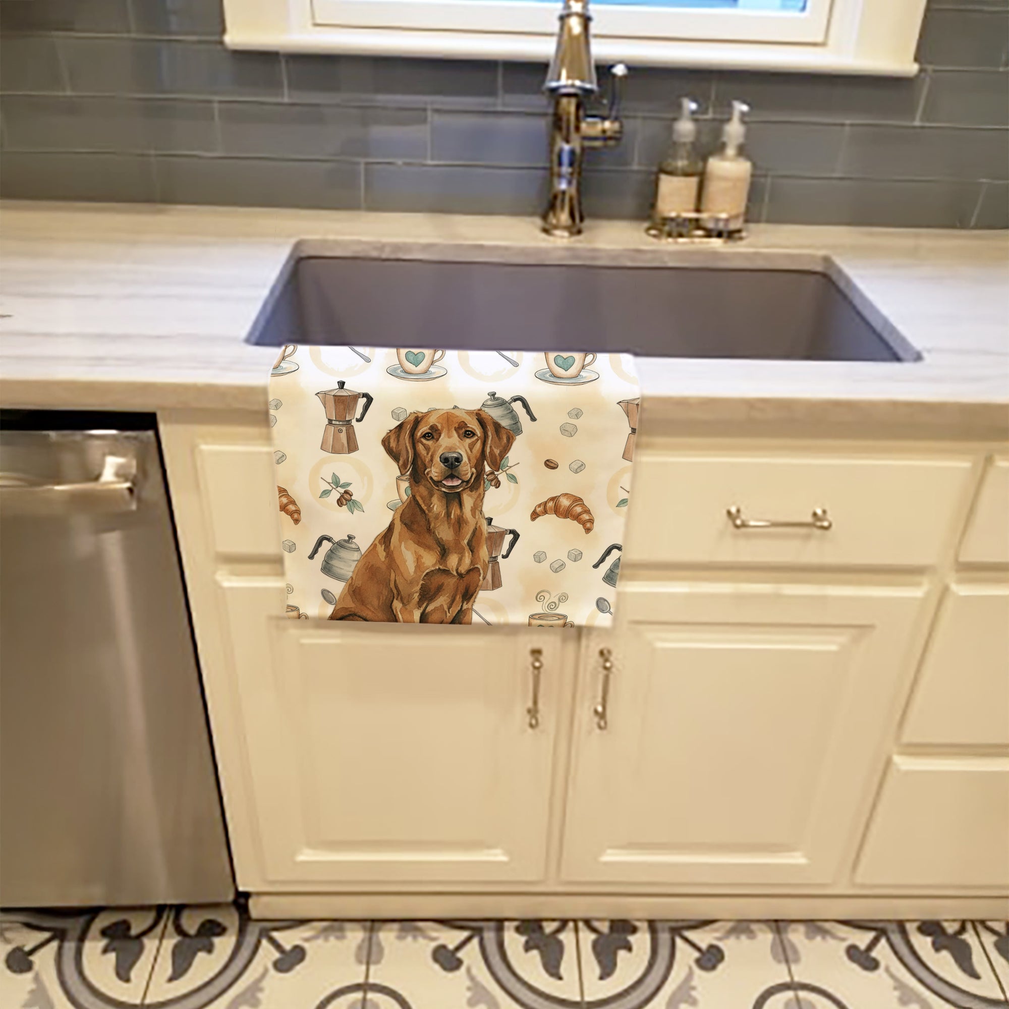 Caroline's Treasures Chesapeake Bay Retriever Coffee Bar Kitchen Towel