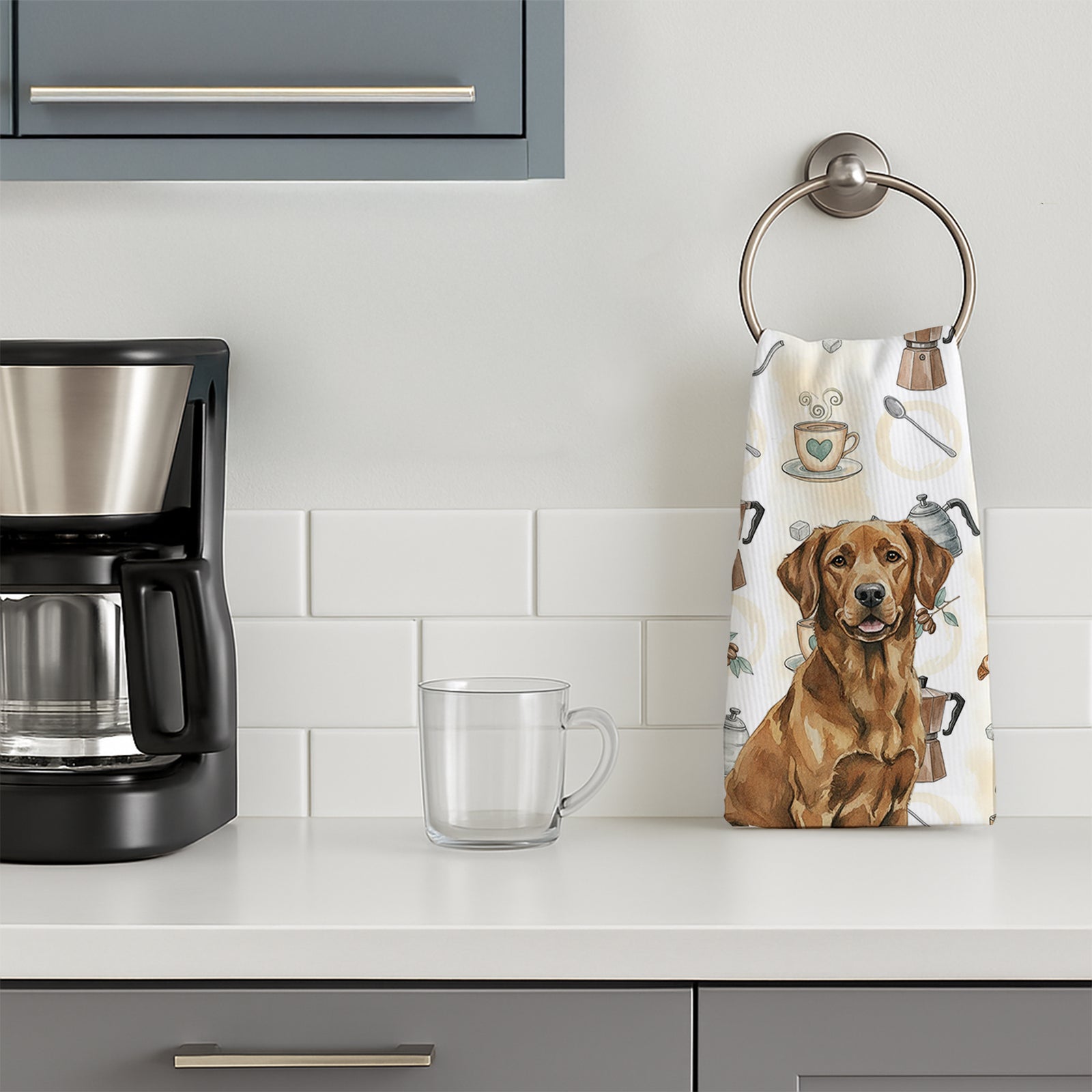 Caroline's Treasures Chesapeake Bay Retriever Coffee Bar Kitchen Towel