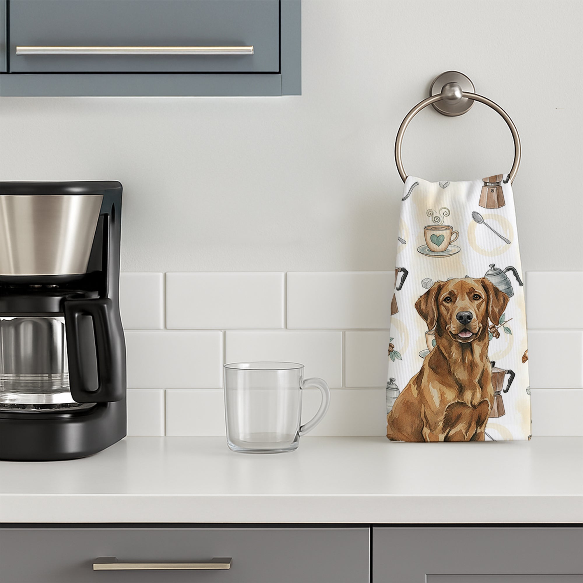 Caroline's Treasures Chesapeake Bay Retriever Coffee Bar Kitchen Towel