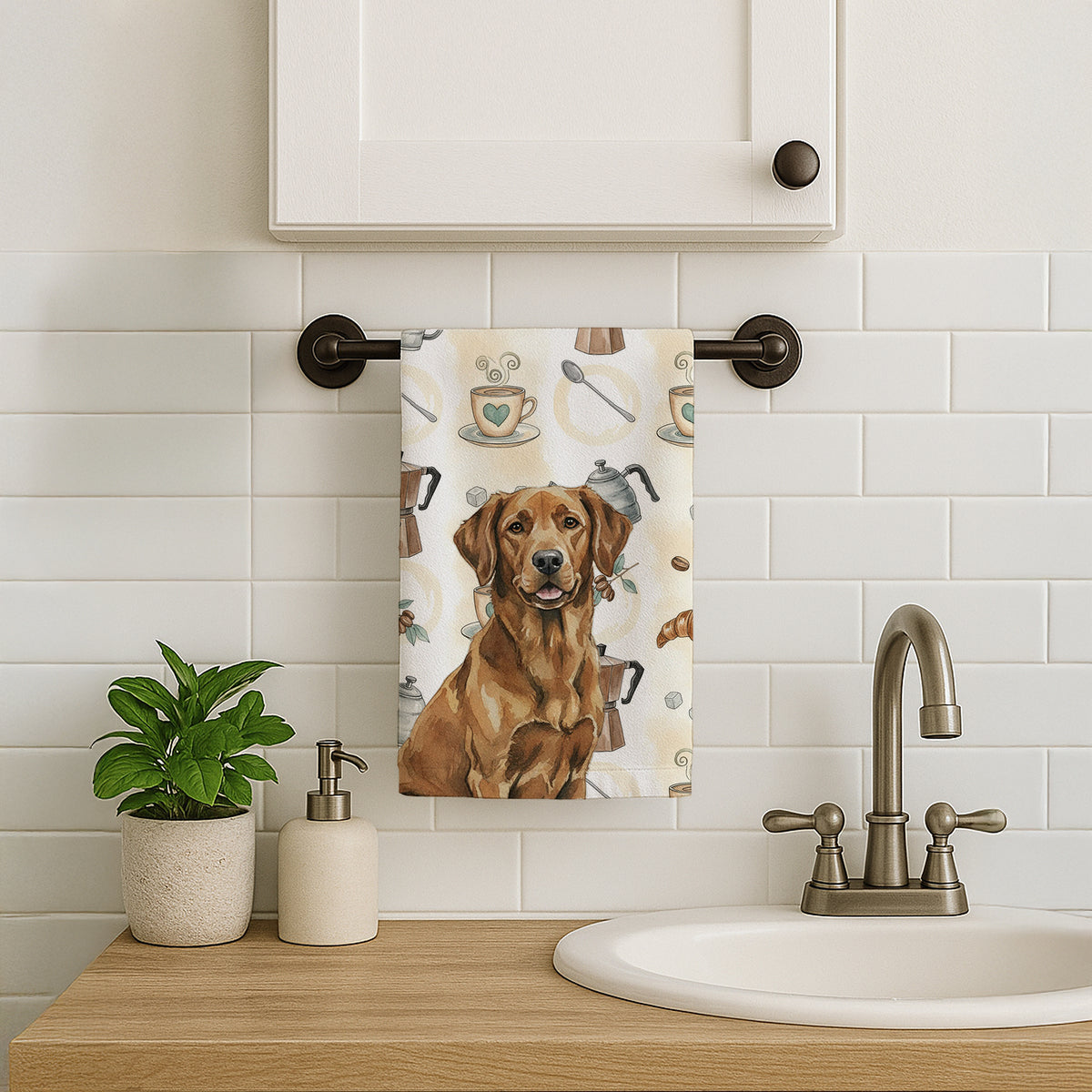Caroline's Treasures Chesapeake Bay Retriever Coffee Bar Kitchen Towel