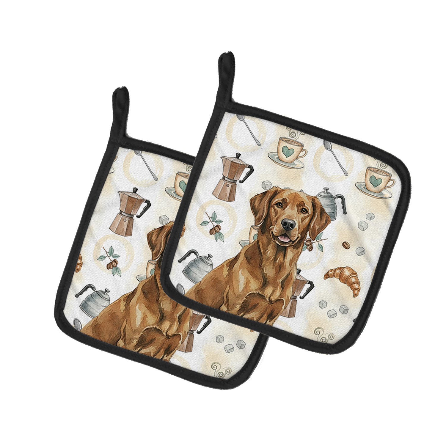 Caroline's Treasures Chesapeake Bay Retriever Coffee Bar Pair of Pot Holders