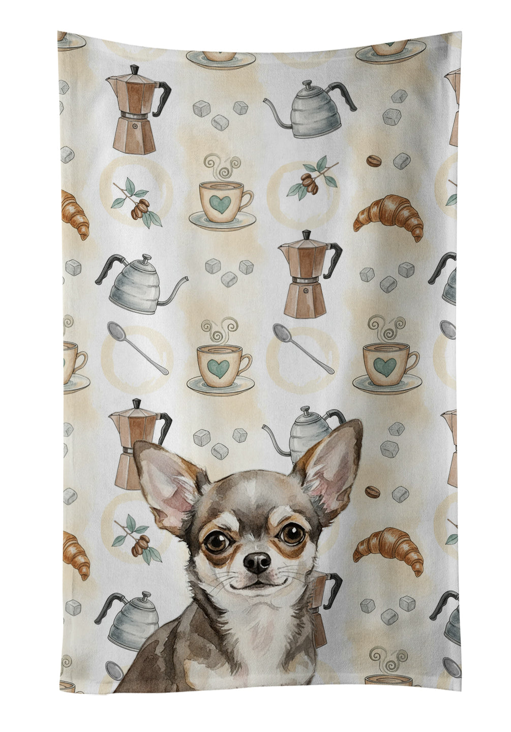 Caroline's Treasures Chihuahua Coffee Bar Kitchen Towel