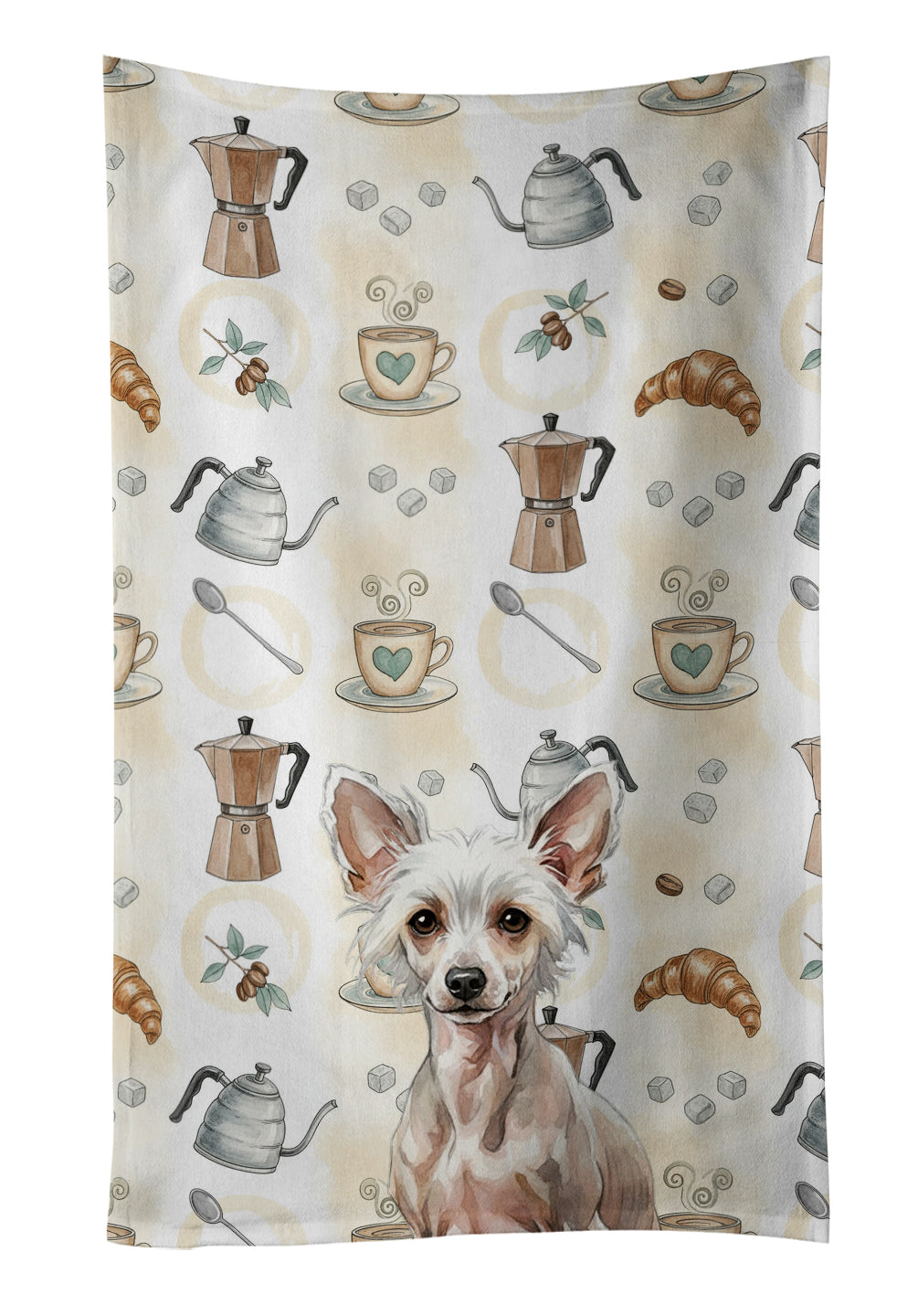 Caroline's Treasures Hairless Chinese Crested Coffee Bar Kitchen Towel