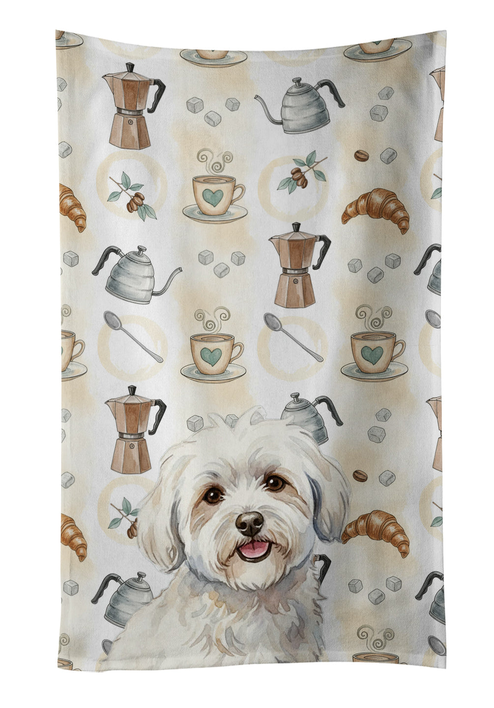 Caroline's Treasures Coton de Tulear Coffee Bar Kitchen Towel