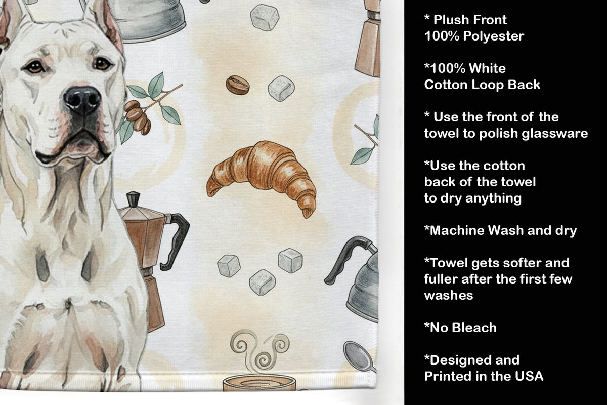 Caroline's Treasures Dogo Argentino Coffee Bar Kitchen Towel