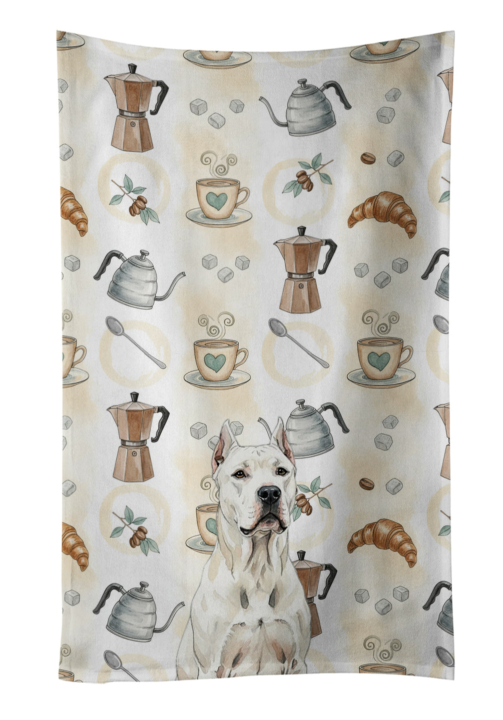 Caroline's Treasures Dogo Argentino Coffee Bar Kitchen Towel