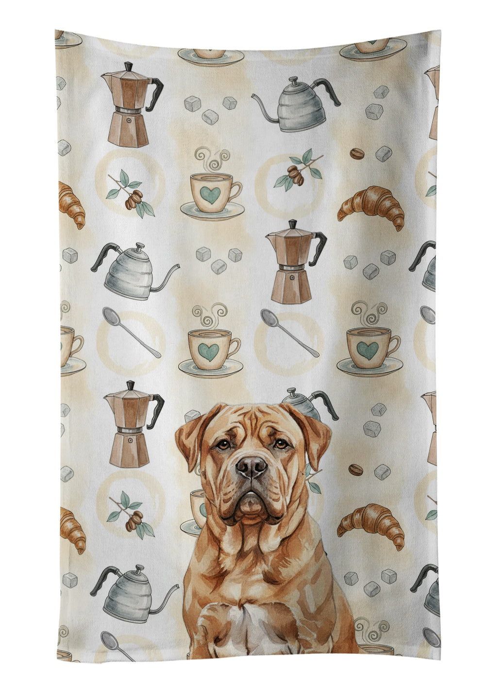 Caroline's Treasures Dogue de Bordeaux Coffee Bar Kitchen Towel