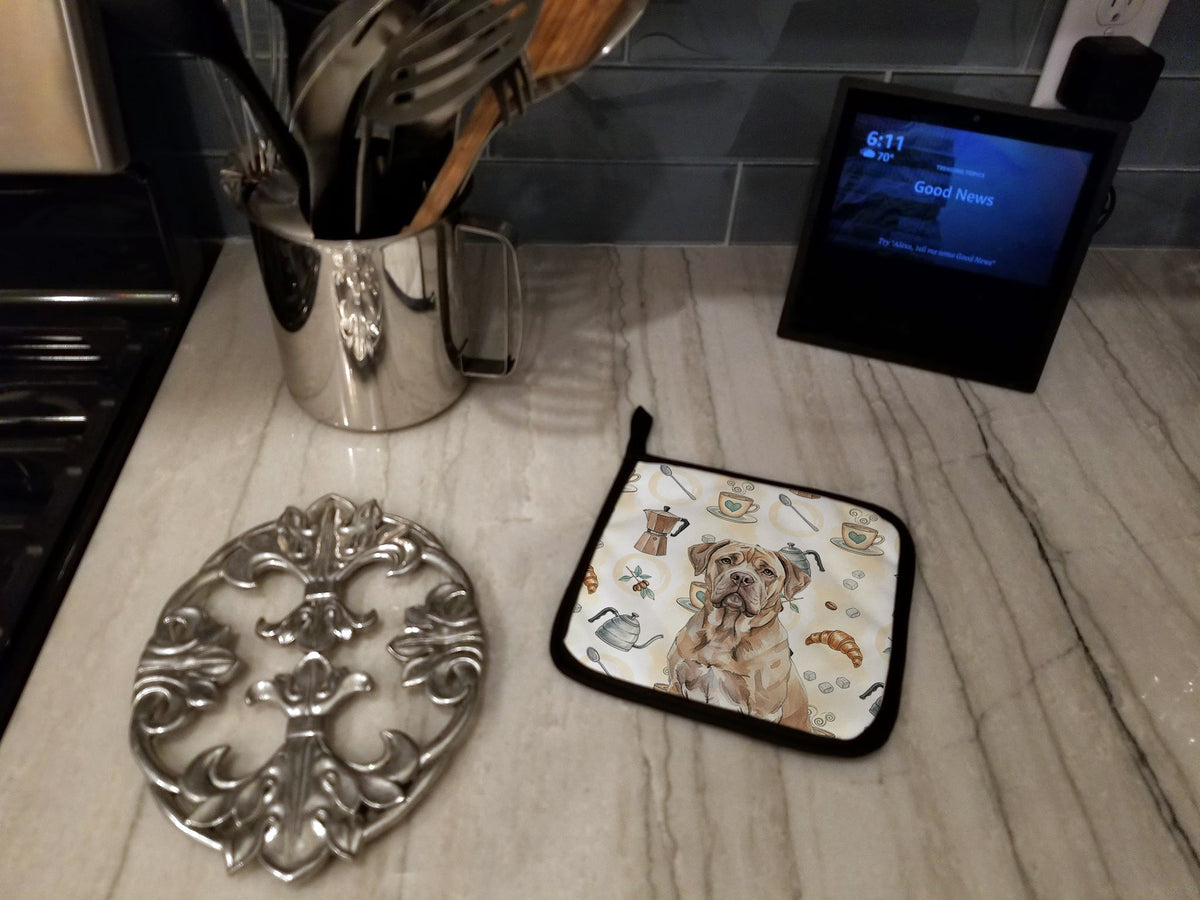 Caroline's Treasures Isabella Dogue de Bordeaux Coffee Bar Pair of Pot Holders