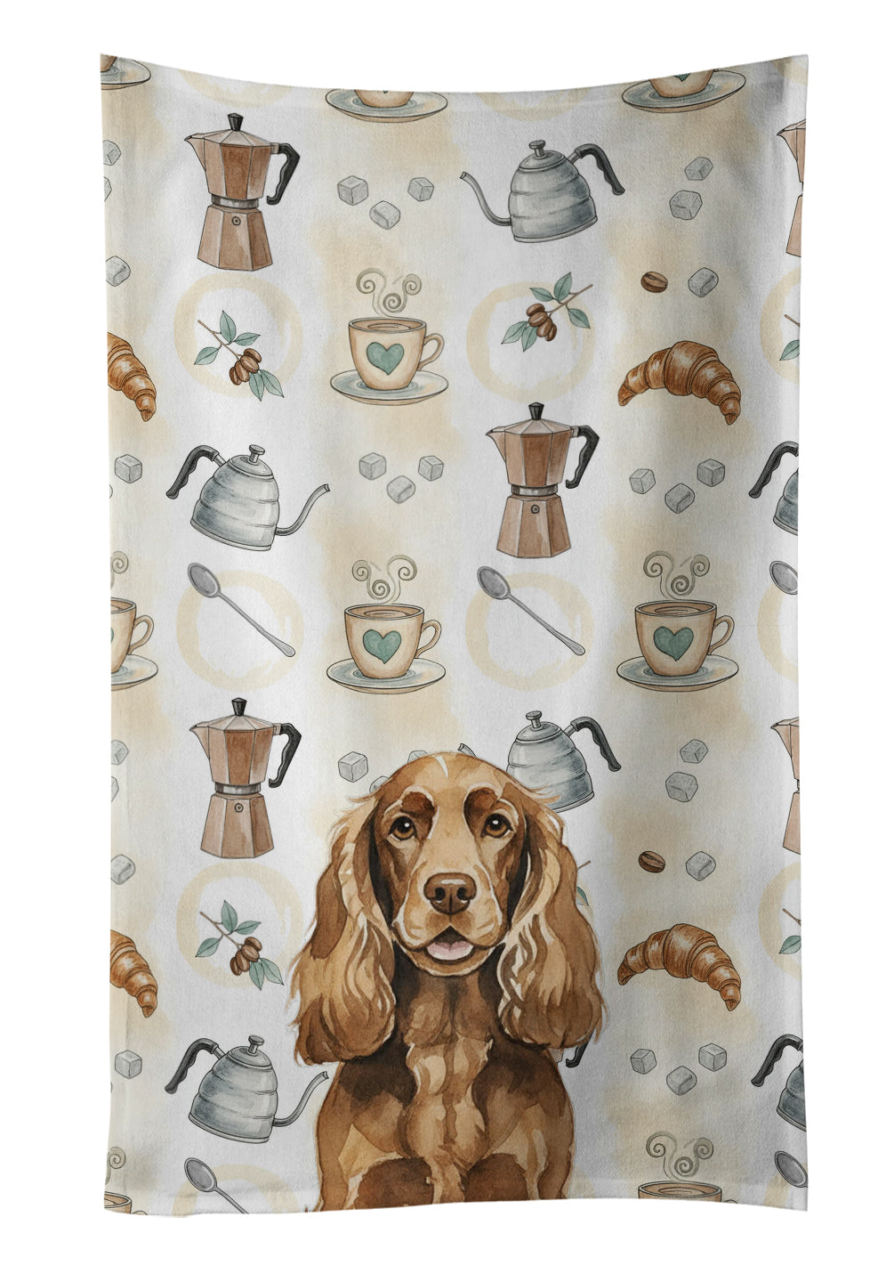 Caroline's Treasures Liver English Cocker Spaniel Coffee Bar Kitchen Towel