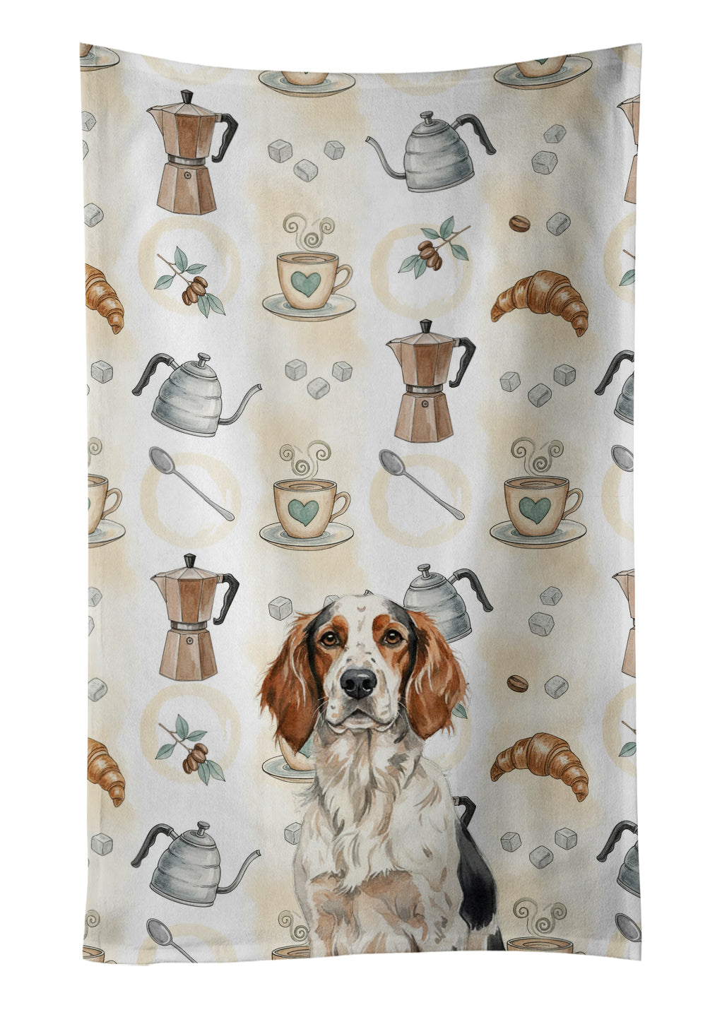 Caroline's Treasures Tricolor English Setter Coffee Bar Kitchen Towel