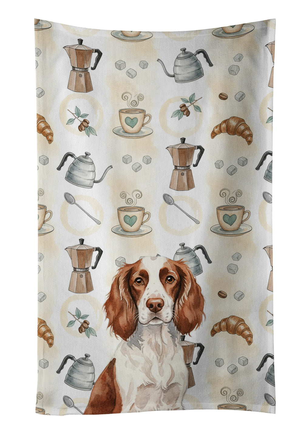 Caroline's Treasures Liver and White English Springer Spaniel Coffee Bar Kitchen Towel