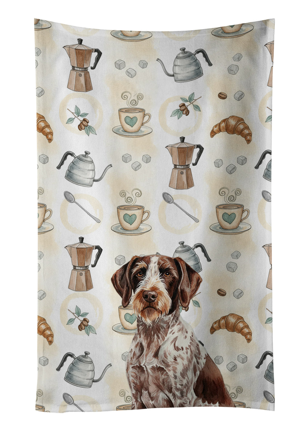 Caroline's Treasures Roan German Wirehaired Pointer Coffee Bar Kitchen Towel