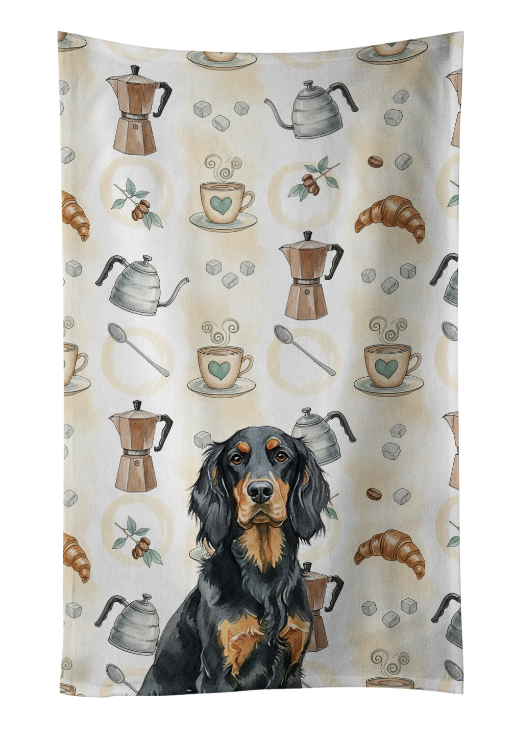Caroline's Treasures Gordon Setter Coffee Bar Kitchen Towel