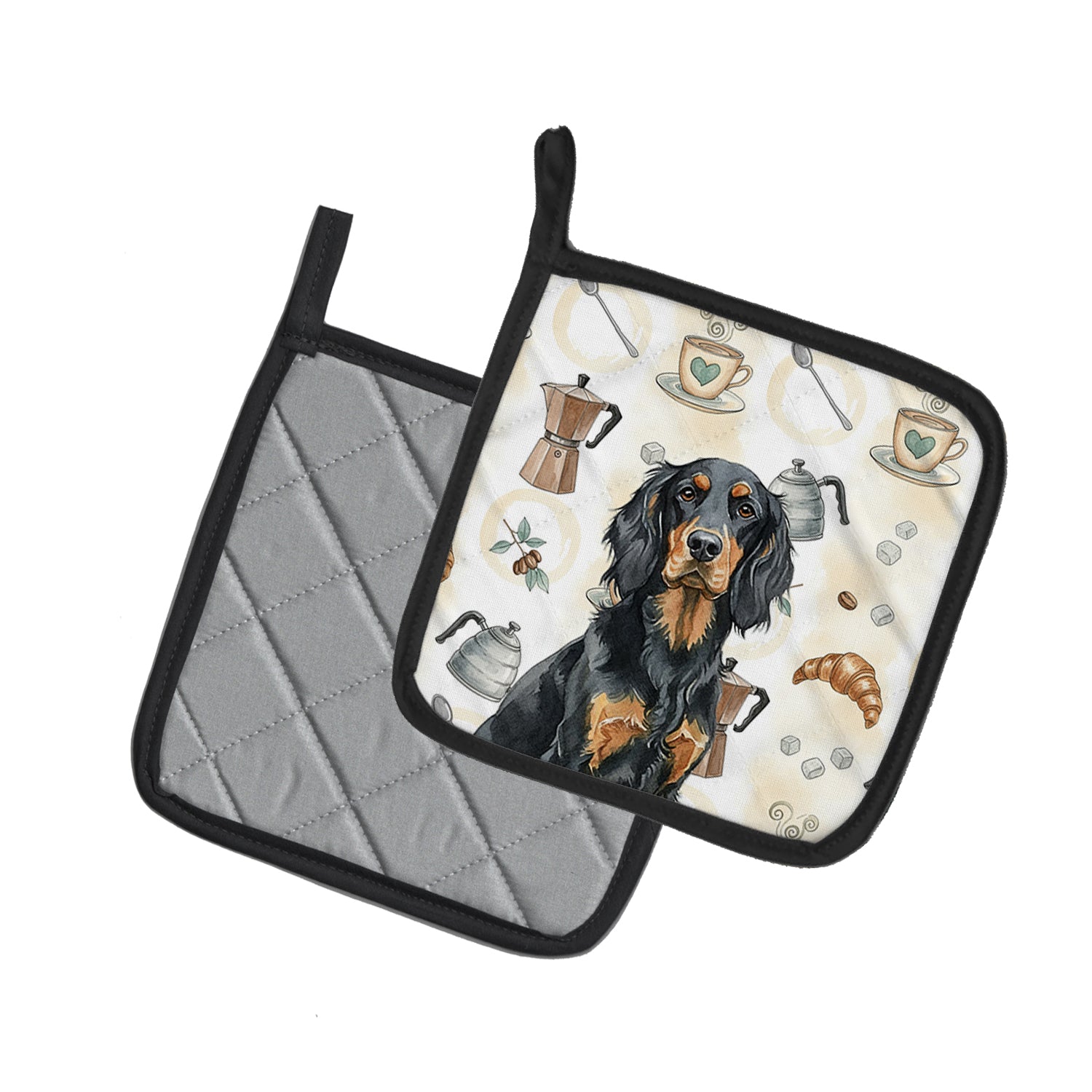 Caroline's Treasures Gordon Setter Coffee Bar Pair of Pot Holders
