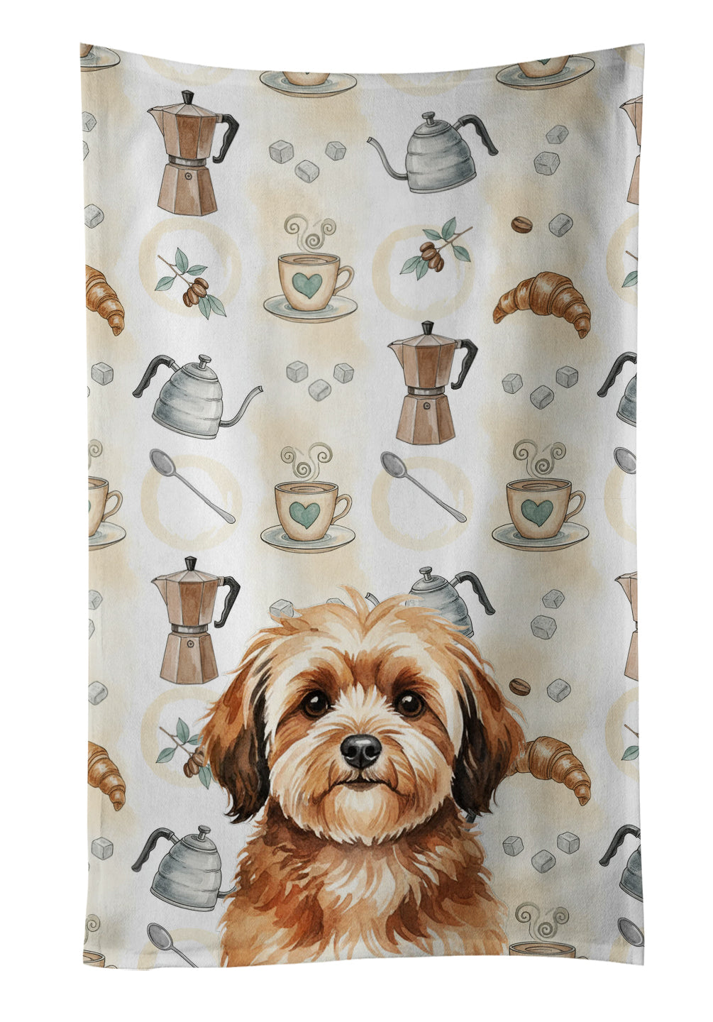 Caroline's Treasures Sable Havanese Coffee Bar Kitchen Towel