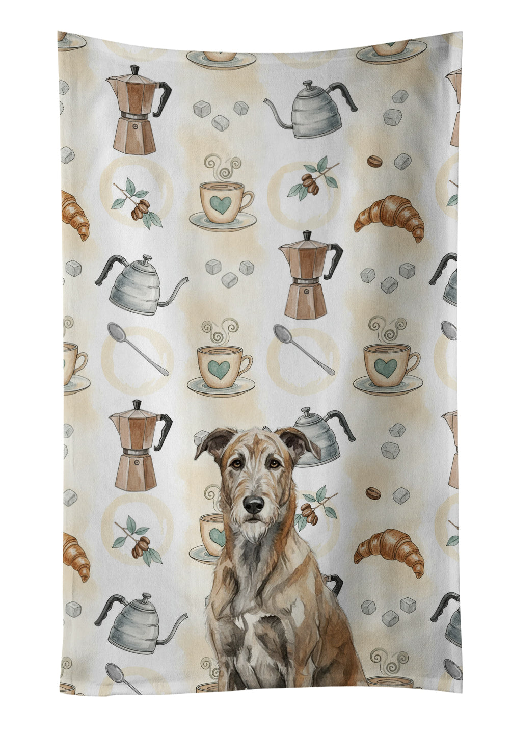 Caroline's Treasures Brindle Irish Wolfhound Coffee Bar Kitchen Towel