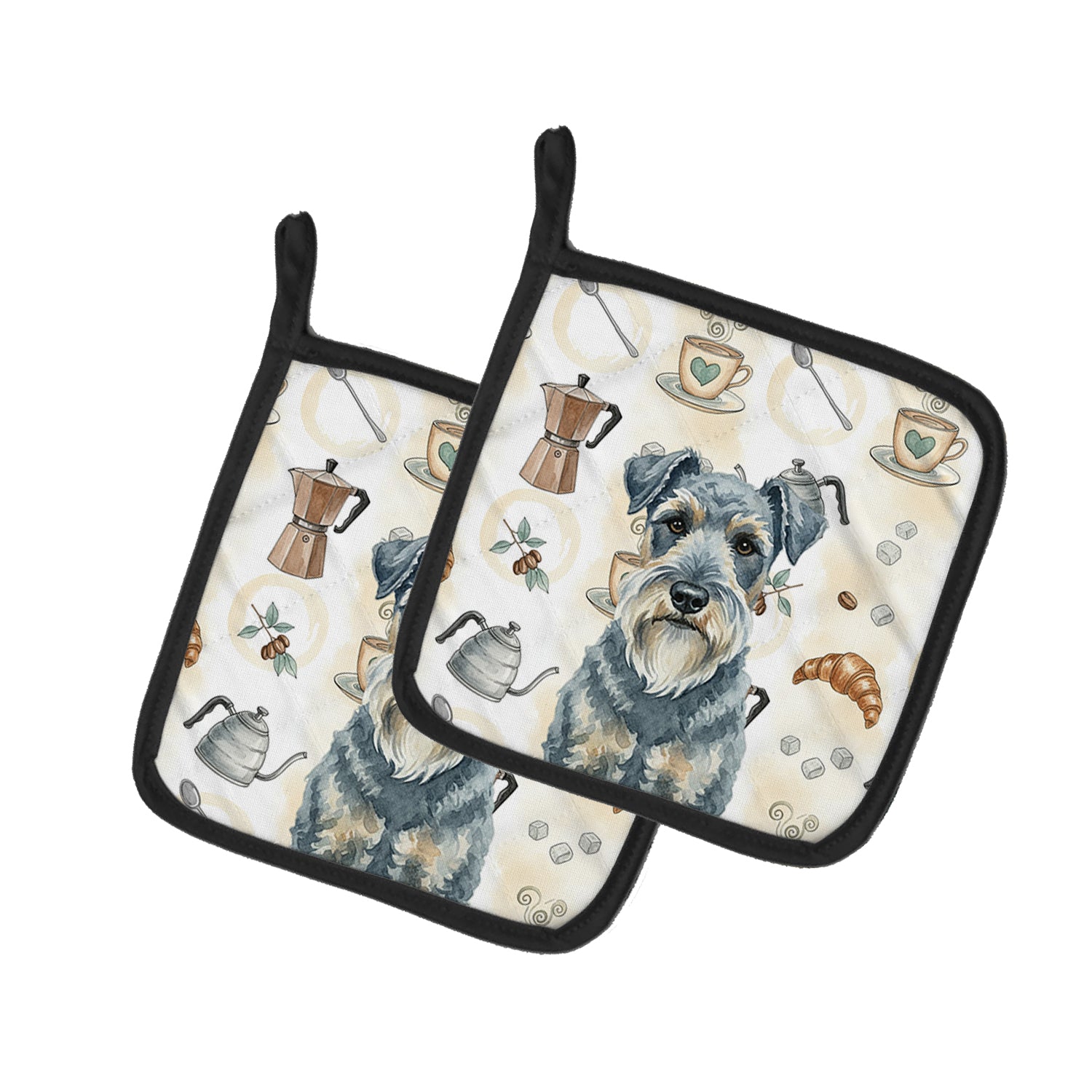 Caroline's Treasures Kerry Blue Terrier Coffee Bar Pair of Pot Holders