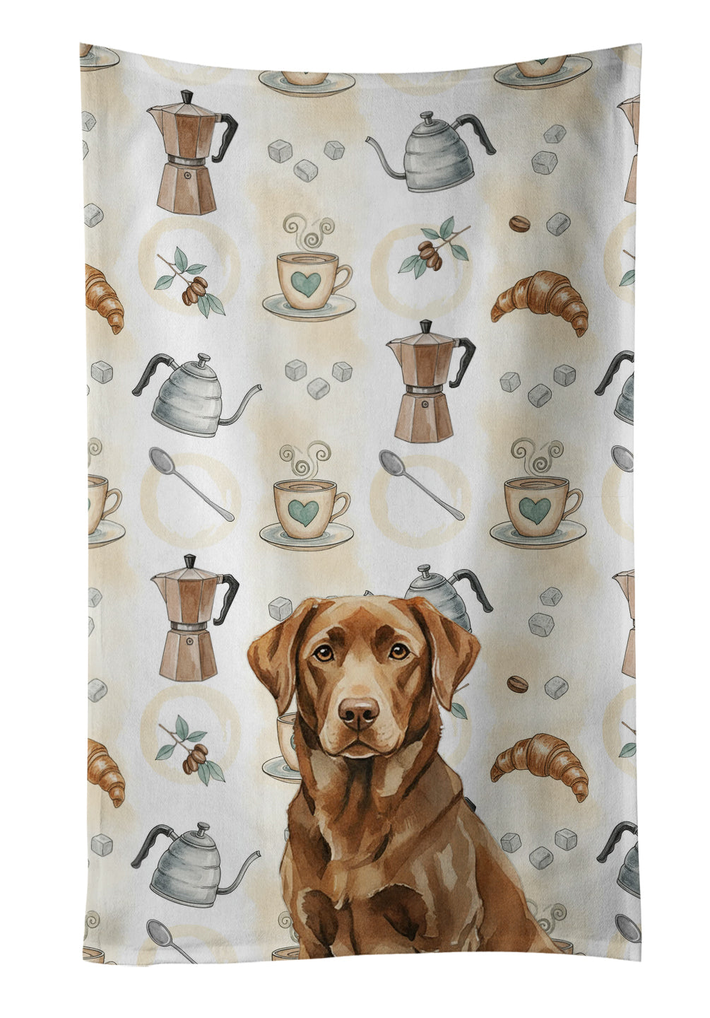 Caroline's Treasures Chocolate Labrador Retriever Coffee Bar Kitchen Towel