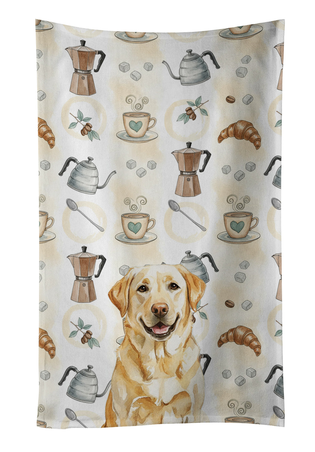 Caroline's Treasures Yellow Labrador Retriever Coffee Bar Kitchen Towel