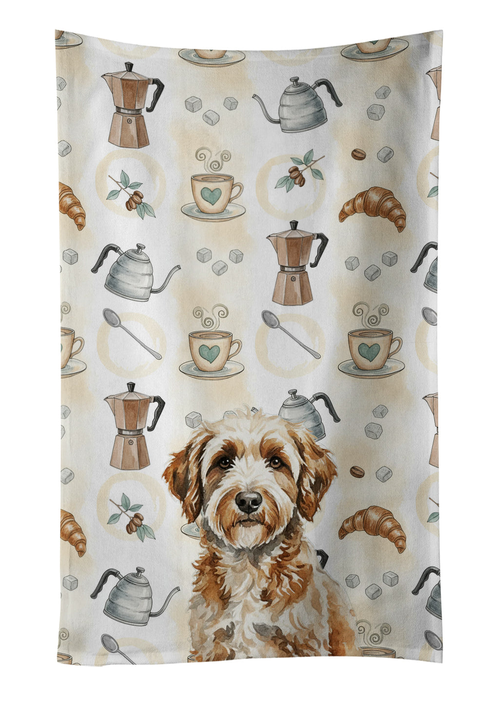 Caroline's Treasures Lagotto Romagnolo Coffee Bar Kitchen Towel