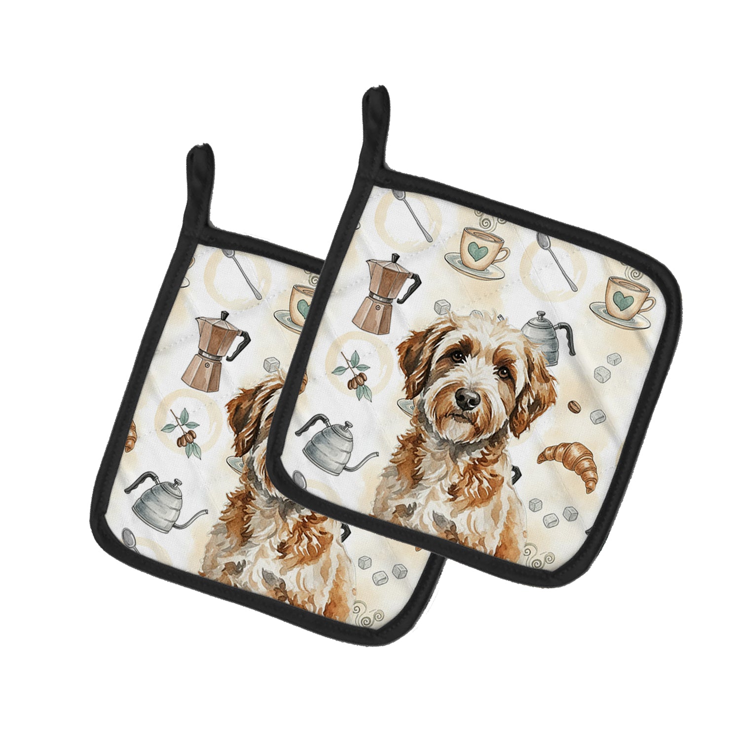 Caroline's Treasures Lagotto Romagnolo Coffee Bar Pair of Pot Holders