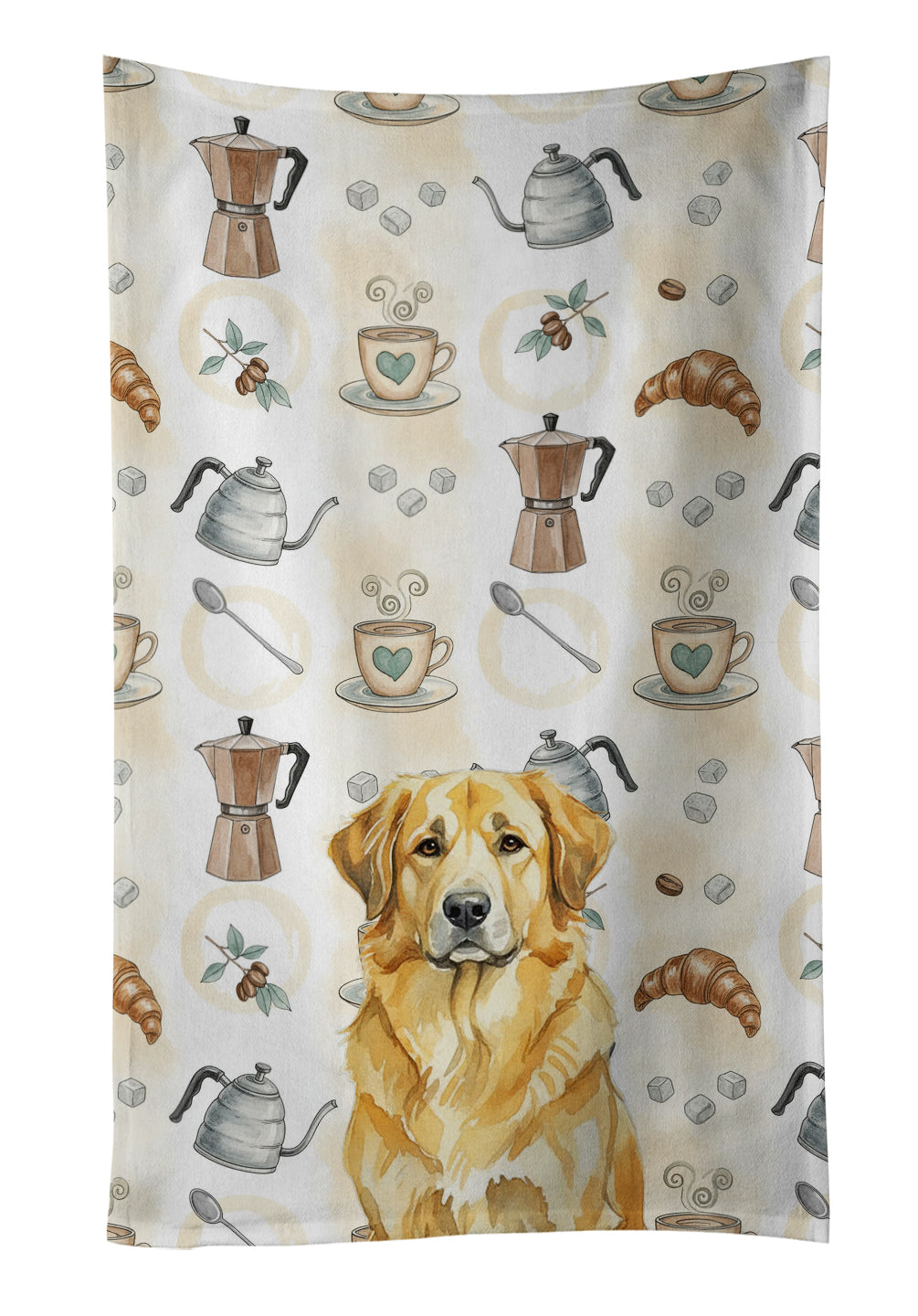 Caroline's Treasures Lion Yellow Leonberger Coffee Bar Kitchen Towel
