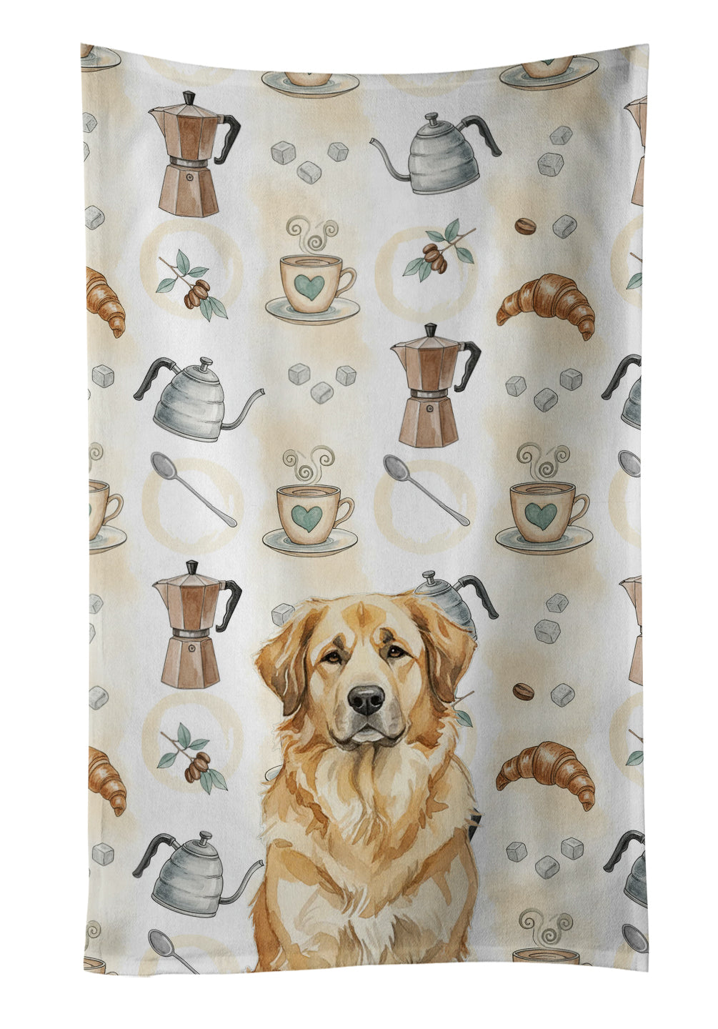 Caroline's Treasures Sandy Leonberger Coffee Bar Kitchen Towel
