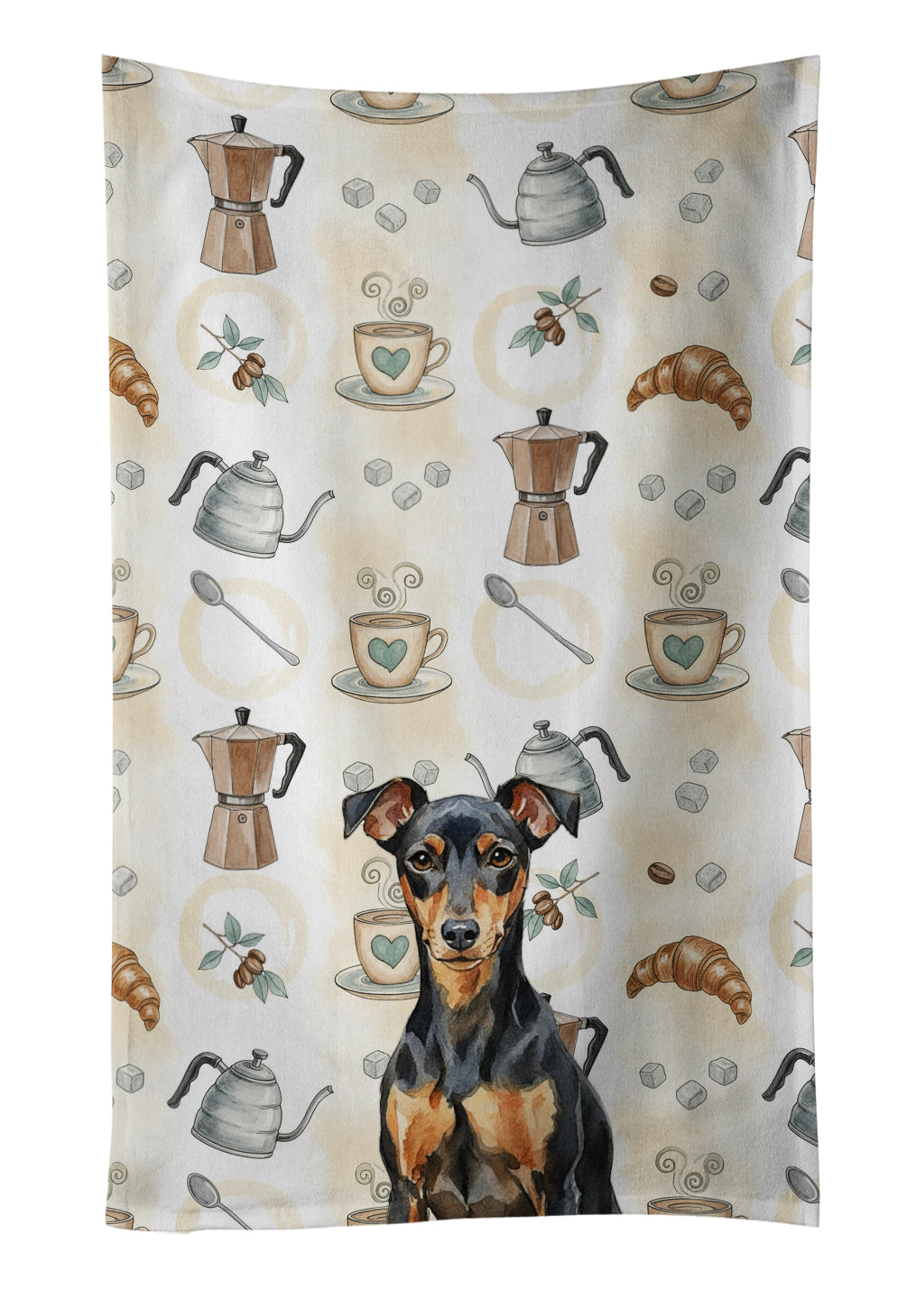 Caroline's Treasures Manchester Terrier Coffee Bar Kitchen Towel