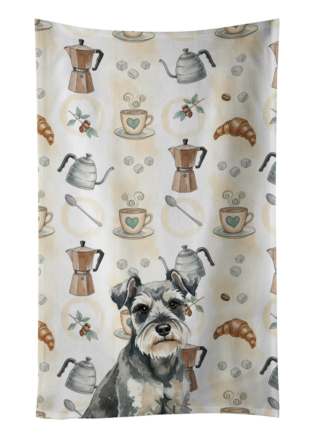 Caroline's Treasures Miniature Schnauzer Coffee Bar Kitchen Towel