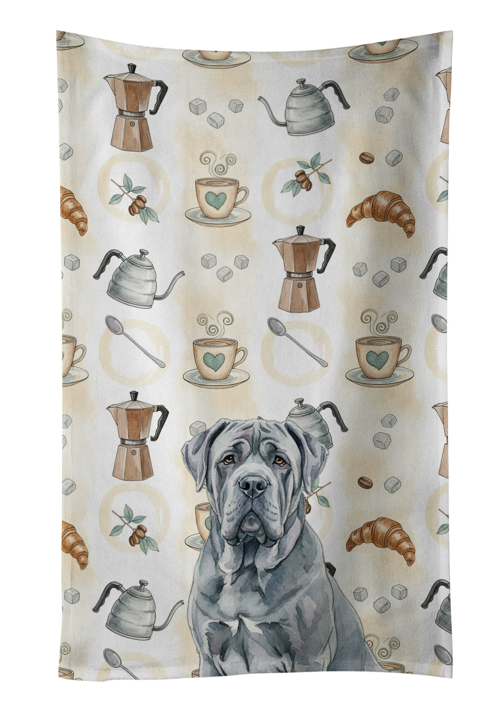 Caroline's Treasures Blue Neapolitan Mastiff Coffee Bar Kitchen Towel