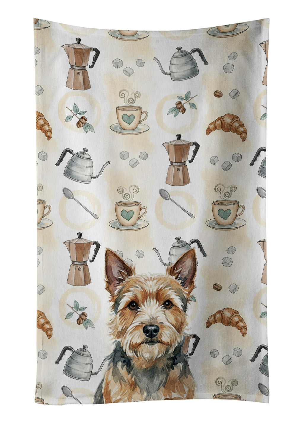 Caroline's Treasures Norwich Terrier Coffee Bar Kitchen Towel