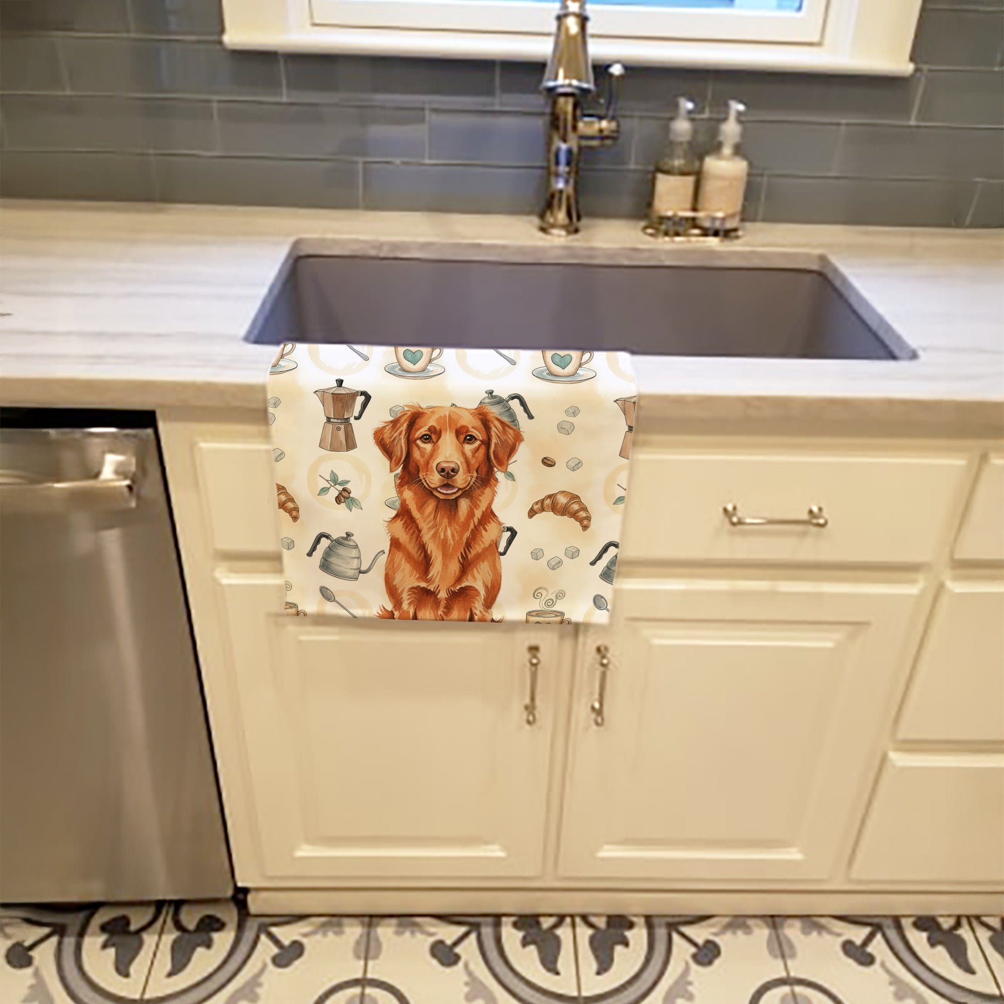 Caroline's Treasures Copper Nova Scotia Duck Tolling Retriever Coffee Bar Kitchen Towel