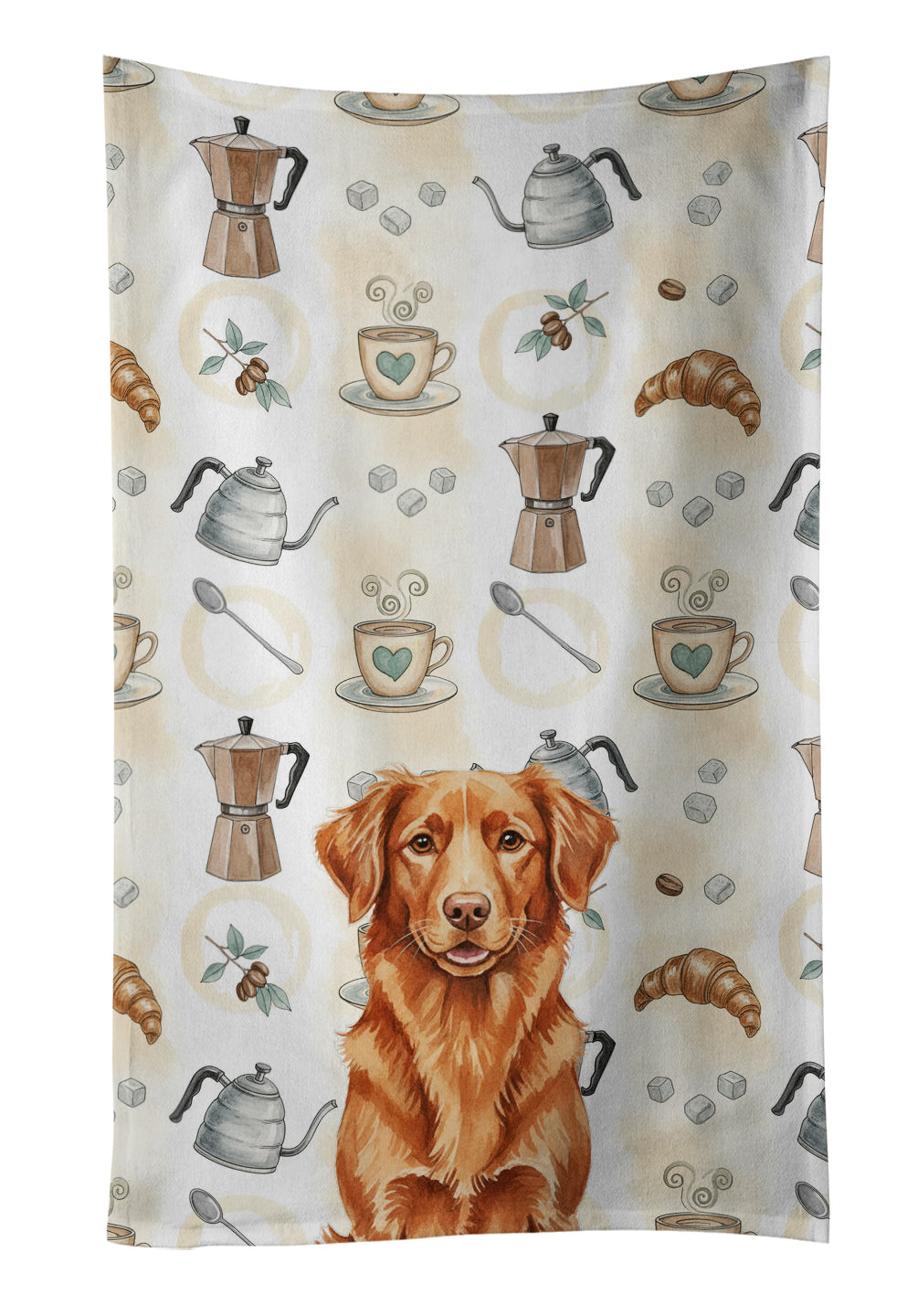 Caroline's Treasures Copper Nova Scotia Duck Tolling Retriever Coffee Bar Kitchen Towel