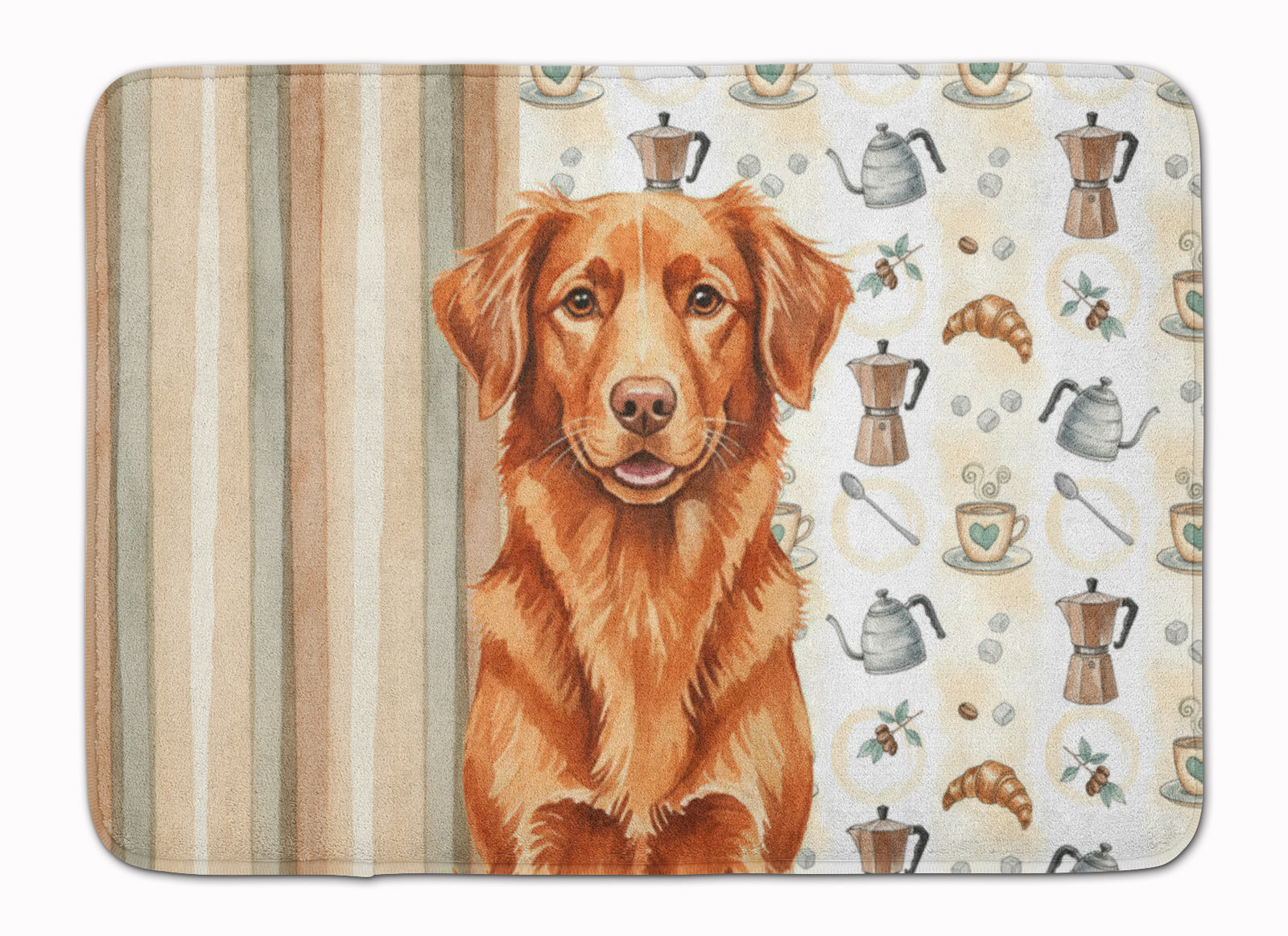 Caroline's Treasures Copper Nova Scotia Duck Tolling Retriever Coffee Bar Memory Foam Kitchen Mat