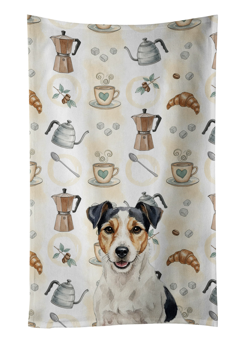 Caroline's Treasures Parson Russell Terrier Coffee Bar Kitchen Towel