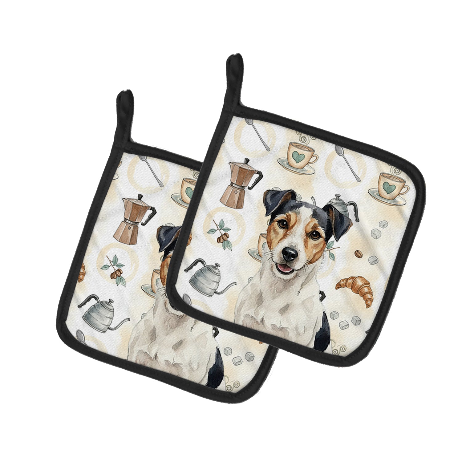 Caroline's Treasures Parson Russell Terrier Coffee Bar Pair of Pot Holders