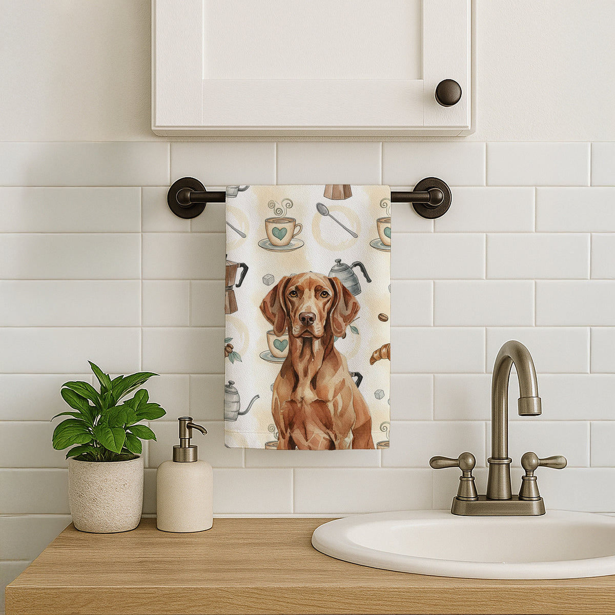 Caroline's Treasures Liver Pointer Coffee Bar Kitchen Towel