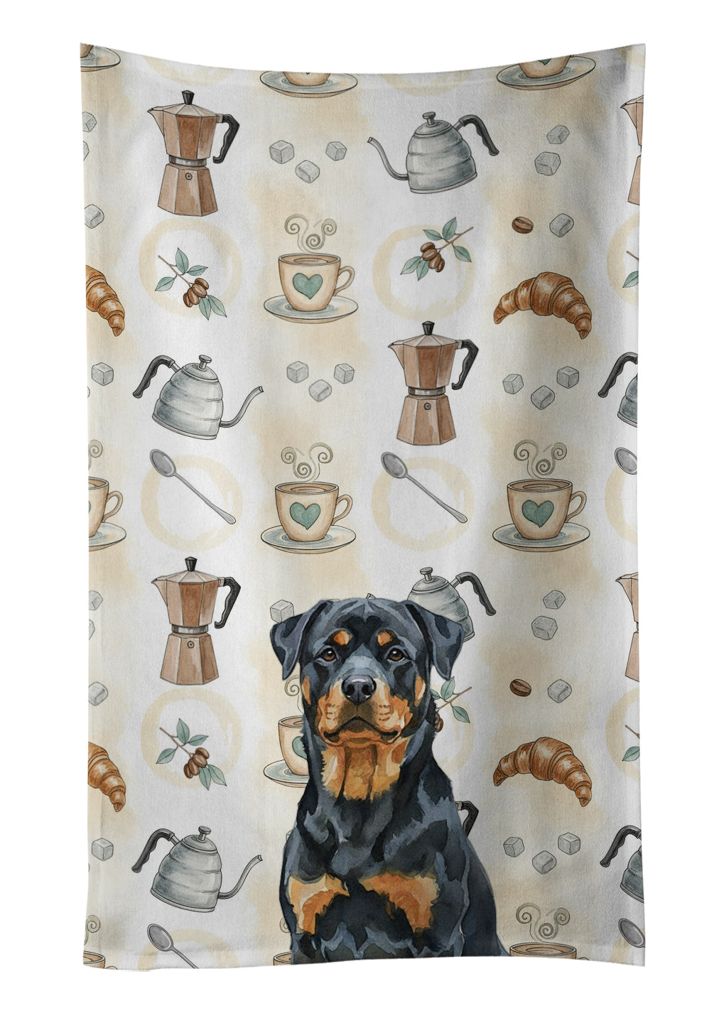 Caroline's Treasures Rottweiler Coffee Bar Kitchen Towel