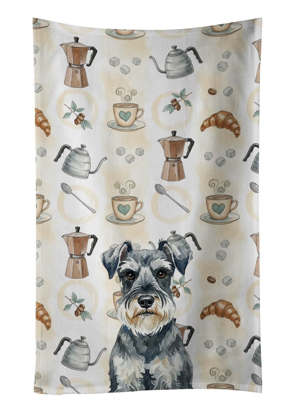 Caroline's Treasures Schnauzer Coffee Bar Kitchen Towel