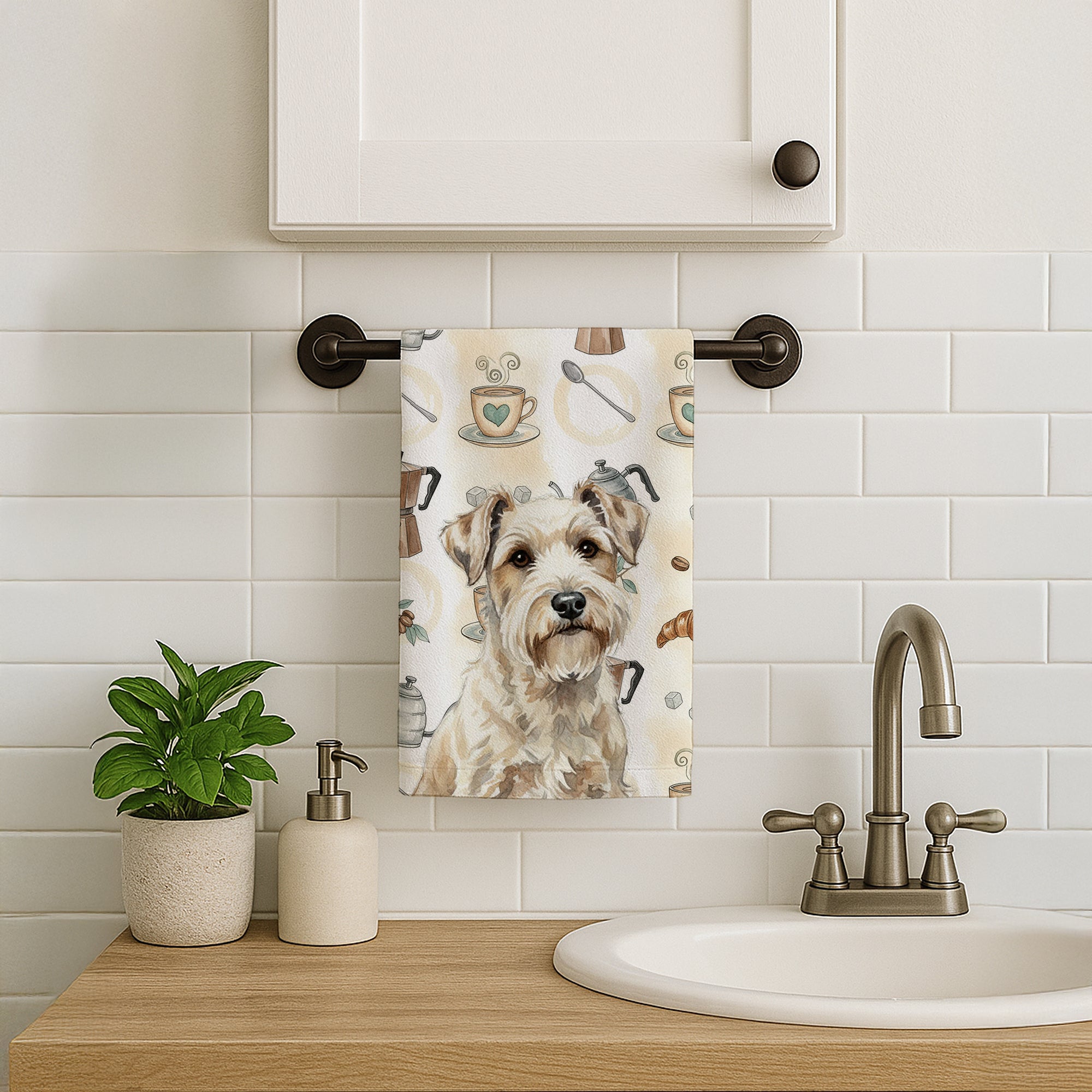 Caroline's Treasures Sealyham Terrier Coffee Bar Kitchen Towel