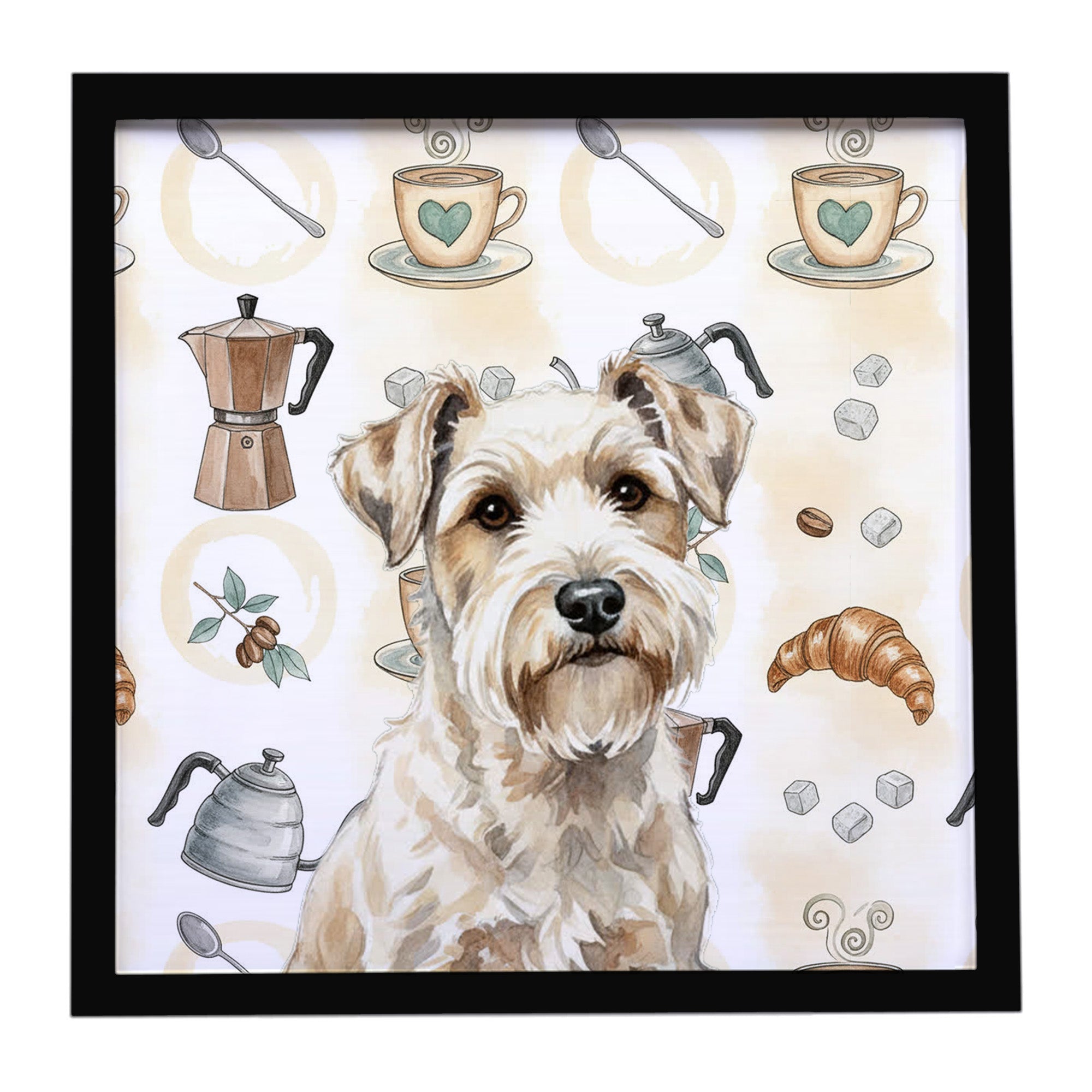 Caroline's Treasures Sealyham Terrier Coffee Bar Framed Metal Print