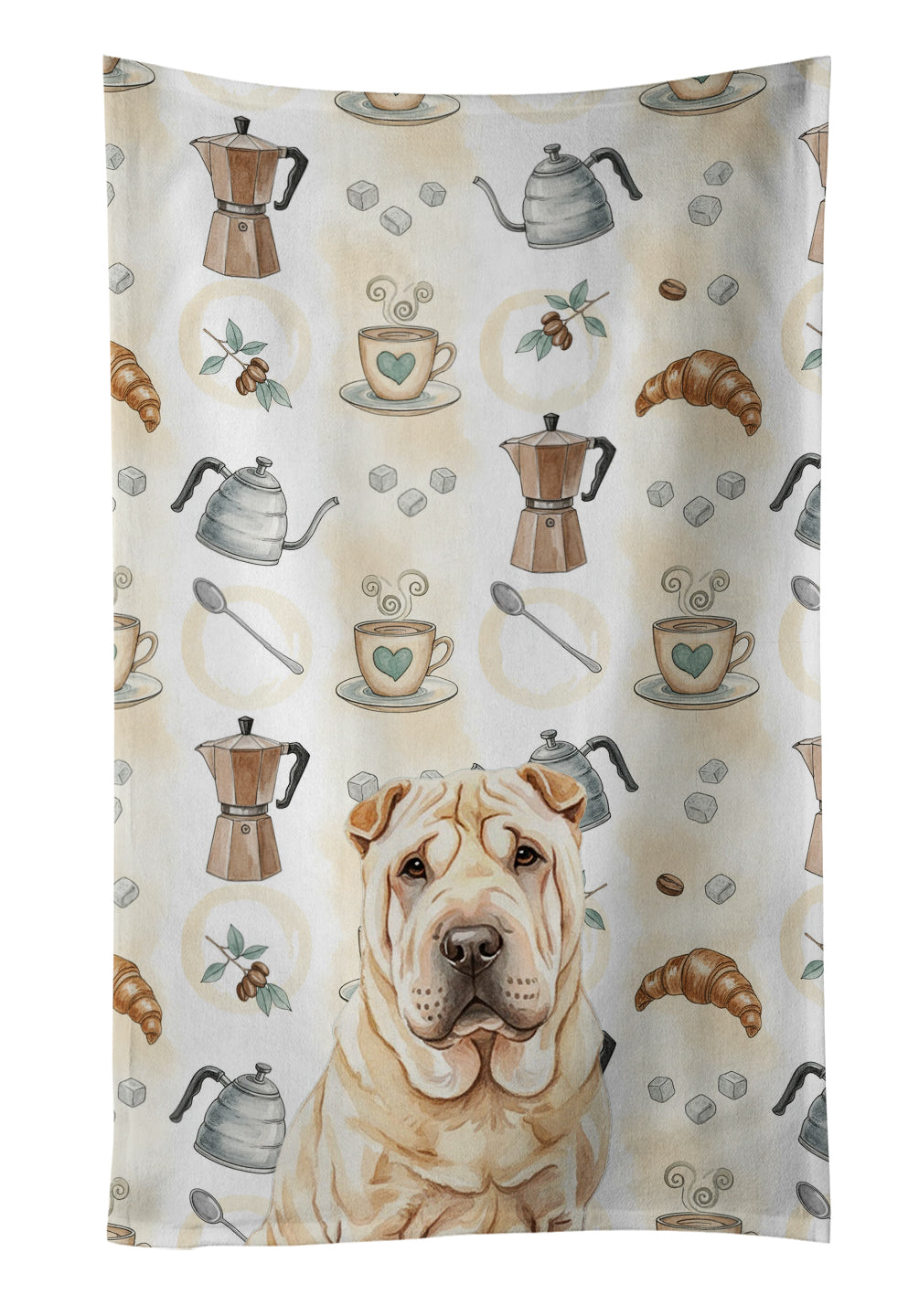 Caroline's Treasures Shar Pei Coffee Bar Kitchen Towel