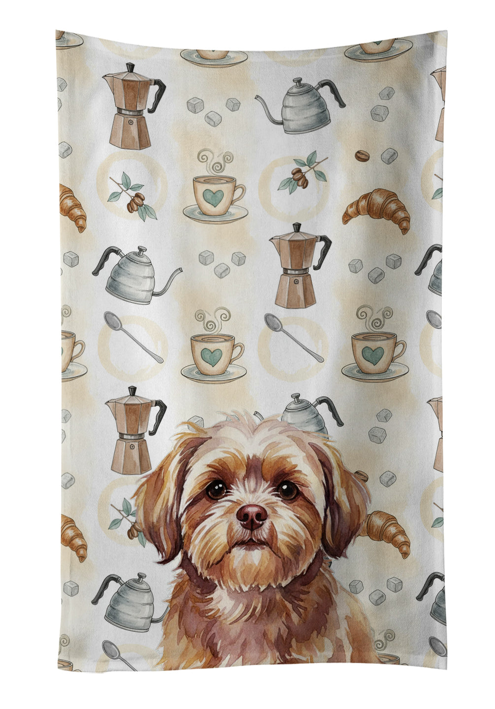 Caroline's Treasures Liver Shih Tzu Coffee Bar Kitchen Towel