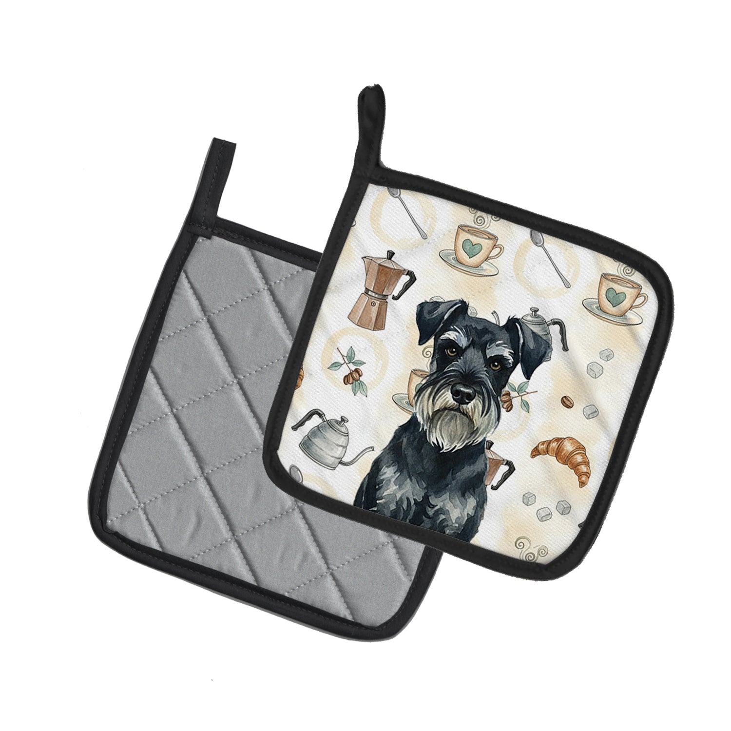 Caroline's Treasures Standard Schnauzer Coffee Bar Pair of Pot Holders